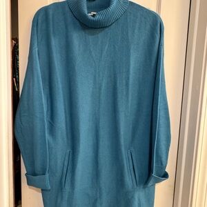 Isaac Mizrahi Blue Turtleneck Sweater